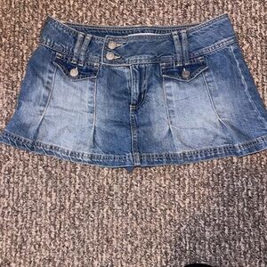 Garage Light Blue Denim Mini Skirt